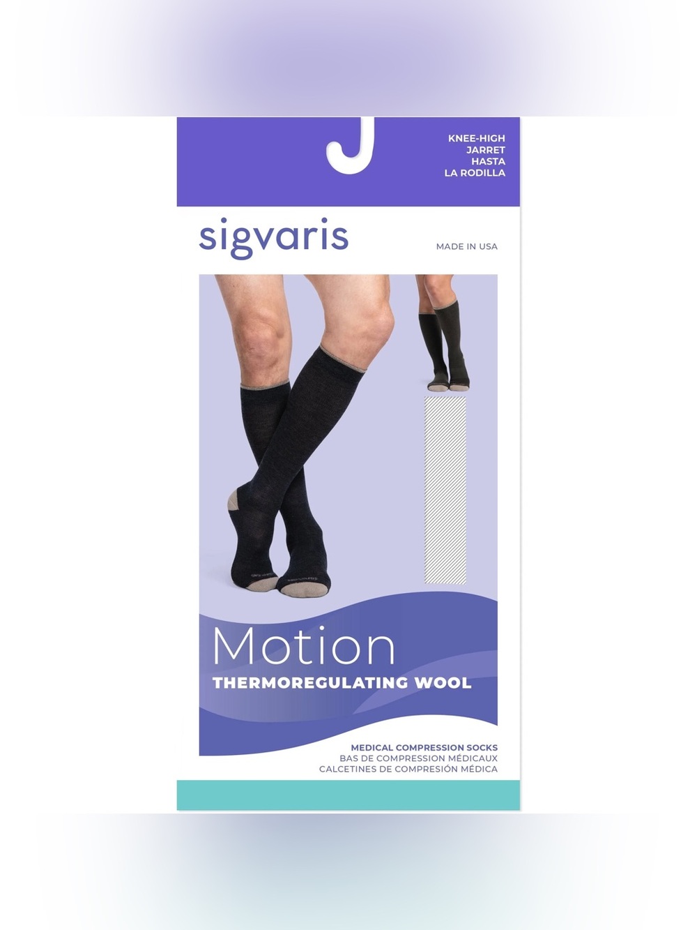 Sigvaris Merino 422CML12 [20-30mmHg] Knee-High Compression Socks - Charcoal